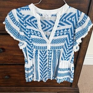 THML Blue and White Top Size S